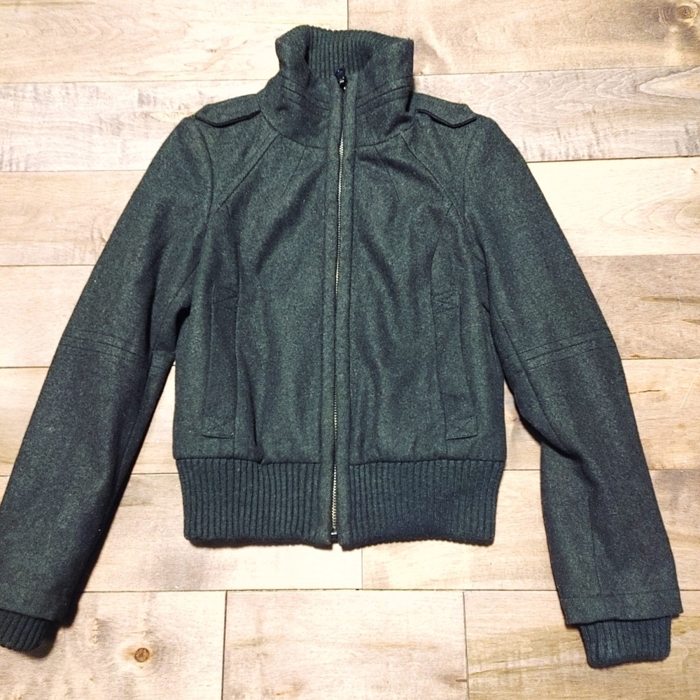 Zara Basic Wool women's winter, Fall, Spring jacket grayโ XS